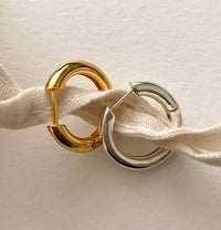 Minimalism Simple Circle 925 Sterling Silver Huggie Hoop Earrings - KIAHMILLA