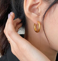 Minimalism Simple Circle 925 Sterling Silver Huggie Hoop Earrings - KIAHMILLA