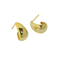 minimalist and versatile geometric oval smooth texture S925 pure silver ear nail female - KIAHMILLA
