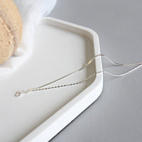 Minimalist Double Layer Snake Chain and Box Chain 925 Sterling Silver Bracelet - KIAHMILLA
