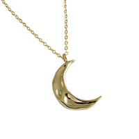 Minimalist Irregular Crescent Moon 925 Sterling Silver Necklace - KIAHMILLA