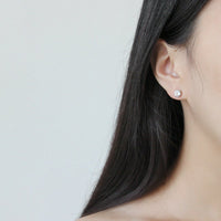 Minimalist Korean Style Women Elegant Fashion Jewelry S925 Sterling Silver Cubic Zirconia Stud Earrings - KIAHMILLA