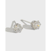 Minimalist Korean Style Women Elegant Fashion Jewelry S925 Sterling Silver Cubic Zirconia Stud Earrings - KIAHMILLA