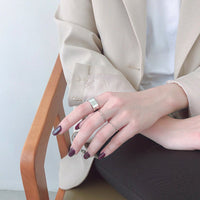 Minimalist Wide Smooth 925 Sterling Silver Adjustable Ring - KIAHMILLA