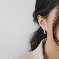 Modern Circle 925 Sterling Silver Hoop Earrings - KIAHMILLA