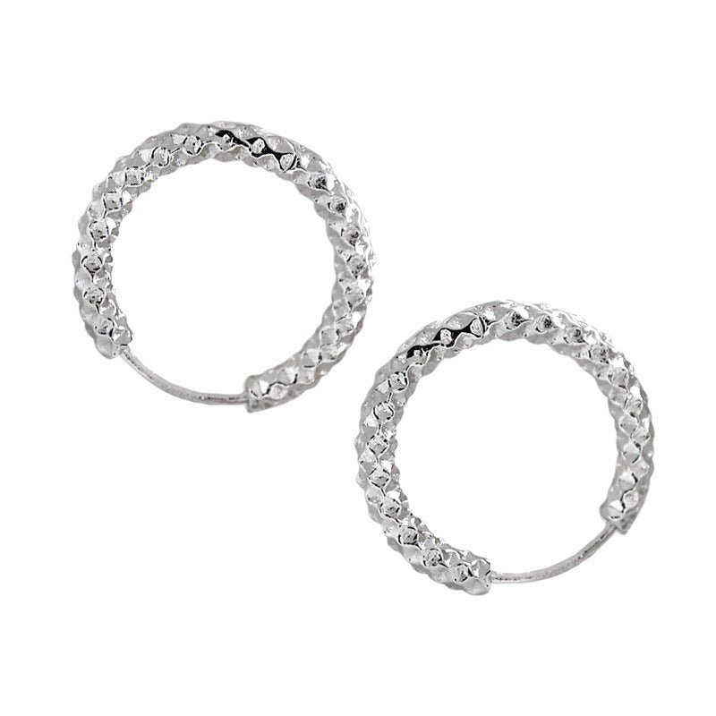 Modern Circle 925 Sterling Silver Hoop Earrings - KIAHMILLA