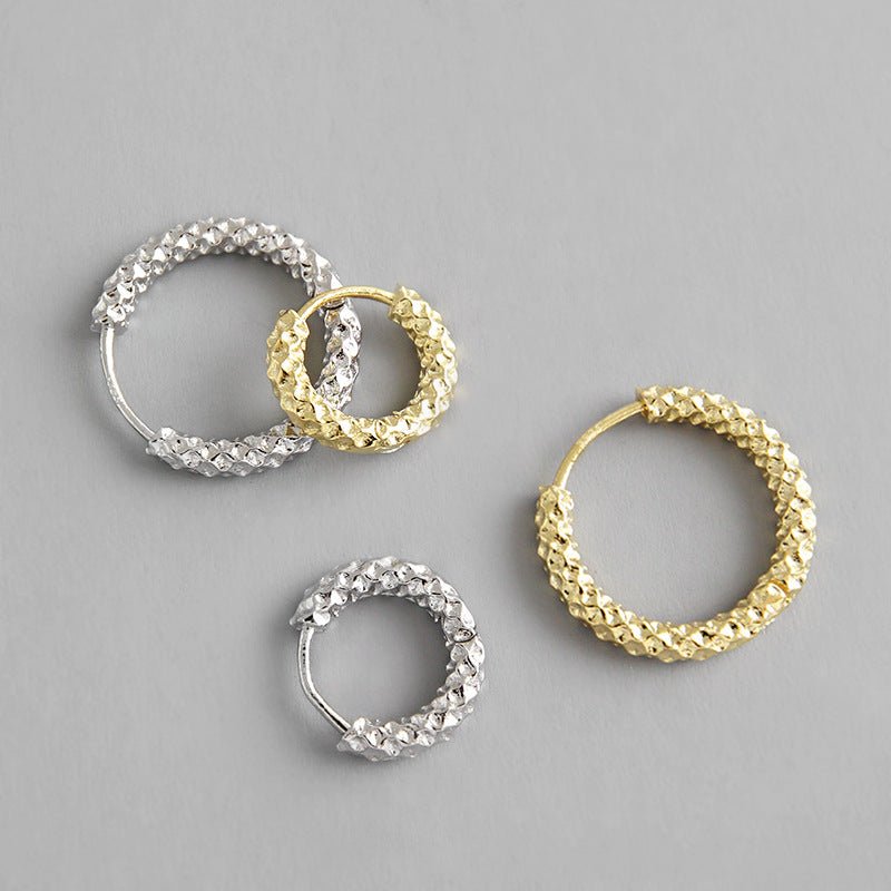 Modern Circle 925 Sterling Silver Hoop Earrings - KIAHMILLA