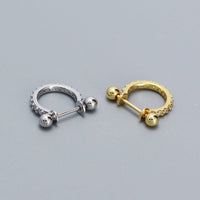 Modern CZ Circle 925 Sterling Silver Hoop Earring (Single) - KIAHMILLA
