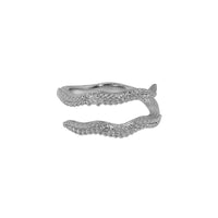 Modern Doule Layers Squid 925 Sterling Silver Adjustable Ring - KIAHMILLA