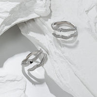 Modern Doule Layers Squid 925 Sterling Silver Adjustable Ring - KIAHMILLA