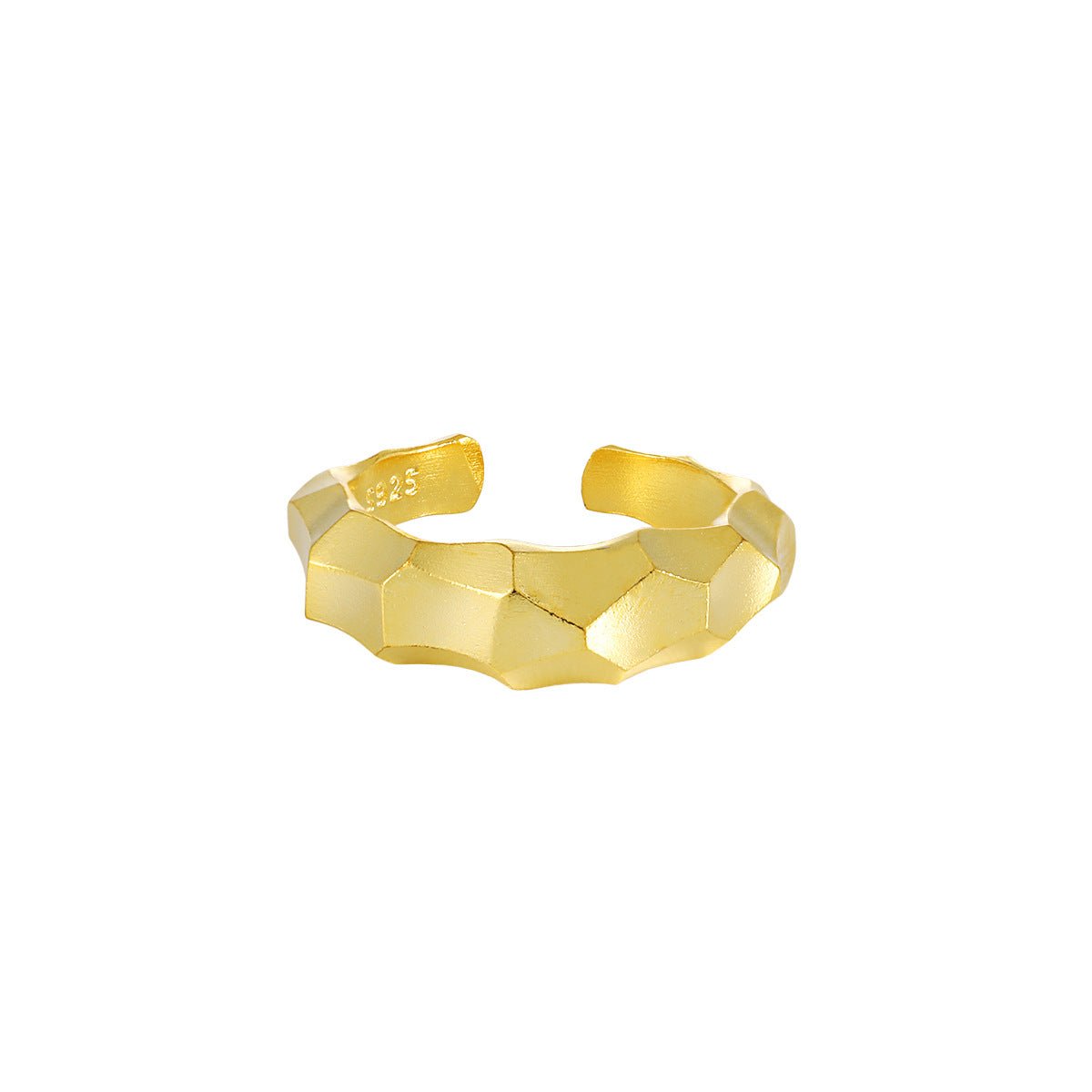 Modern Geometry Irreguar Rhombus 925 Sterling Silver Adjustable Ring - KIAHMILLA