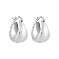 Modern Geometry U Shape Arc 925 Sterling Silver Hoop Earrings - KIAHMILLA