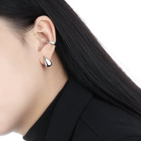 Modern Geometry U Shape Arc 925 Sterling Silver Hoop Earrings - KIAHMILLA