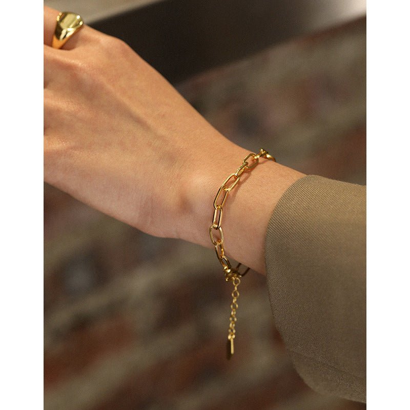 Modern Hollow Chain Fashion 925 Sterling Silver Bracelet - KIAHMILLA