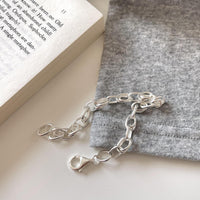 Modern Irregular Curb Chain 925 Sterling Silver Bracelet - KIAHMILLA