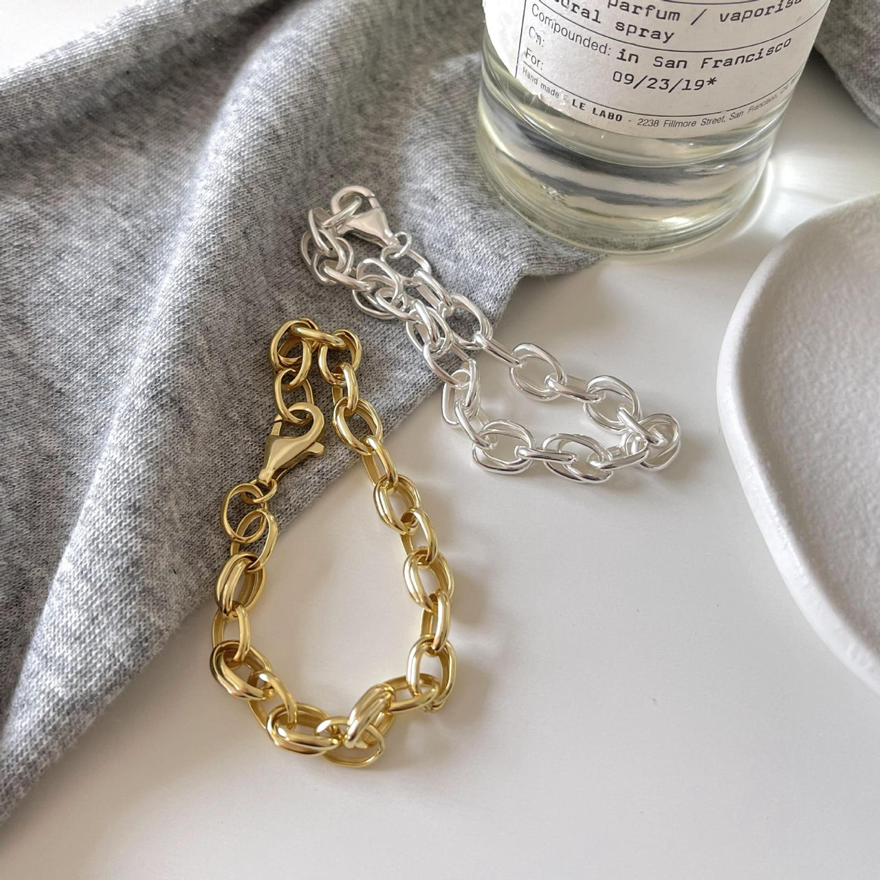 Modern Irregular Curb Chain 925 Sterling Silver Bracelet - KIAHMILLA