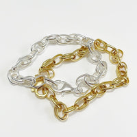 Modern Irregular Curb Chain 925 Sterling Silver Bracelet - KIAHMILLA