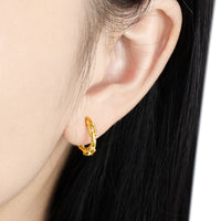 Modern Irregular Hollow Chain 925 Sterling Silver Hoop Earrings - KIAHMILLA
