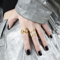 Modern Letter X Cross 925 Sterling Silver Adjustable Ring - KIAHMILLA