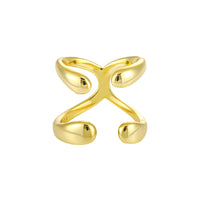 Modern Letter X Cross 925 Sterling Silver Adjustable Ring - KIAHMILLA