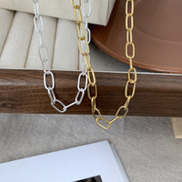 Modern Simple Hollow Curb Chain 925 Sterling Silver Necklace - KIAHMILLA