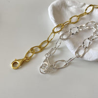Modern Women Hollow Curb Chain 925 Sterling Silver Bracelet - KIAHMILLA