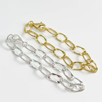 Modern Women Hollow Curb Chain 925 Sterling Silver Bracelet - KIAHMILLA