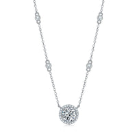 Moissanite Geometric Design 925 Sterling Silver Pendant Necklace - KIAHMILLA