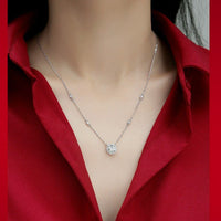 Moissanite Geometric Design 925 Sterling Silver Pendant Necklace - KIAHMILLA