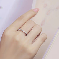 Moissanite Geometric Design Minimalist Fashion Silver 925 Sterling Silver Adjustable Ring - KIAHMILLA