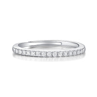 Moissanite Geometric Design Minimalist Fashion Silver 925 Sterling Silver Adjustable Ring - KIAHMILLA