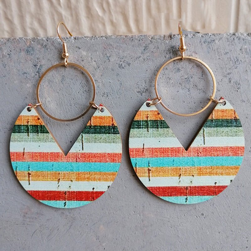 Ms.Pac - Man Shape Wooden Dangle Earrings - Coolpeacock