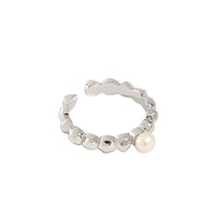 Natural Pearl Beads 925 Sterling Silver Adjustable Ring - KIAHMILLA