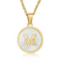 Natural Shell Initial Necklace Collection - KIAHMILLA