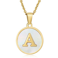 Natural Shell Initial Necklace Collection - KIAHMILLA