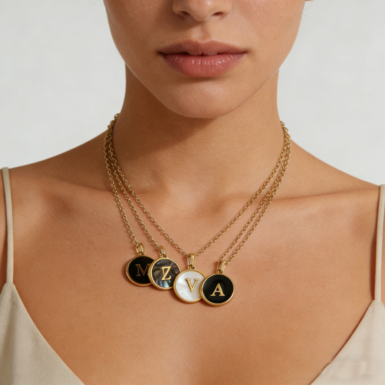 Natural Shell Initial Necklace Collection - KIAHMILLA