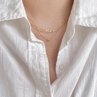 New Double Layers Beads Chain 925 Sterling Silver Necklace - KIAHMILLA