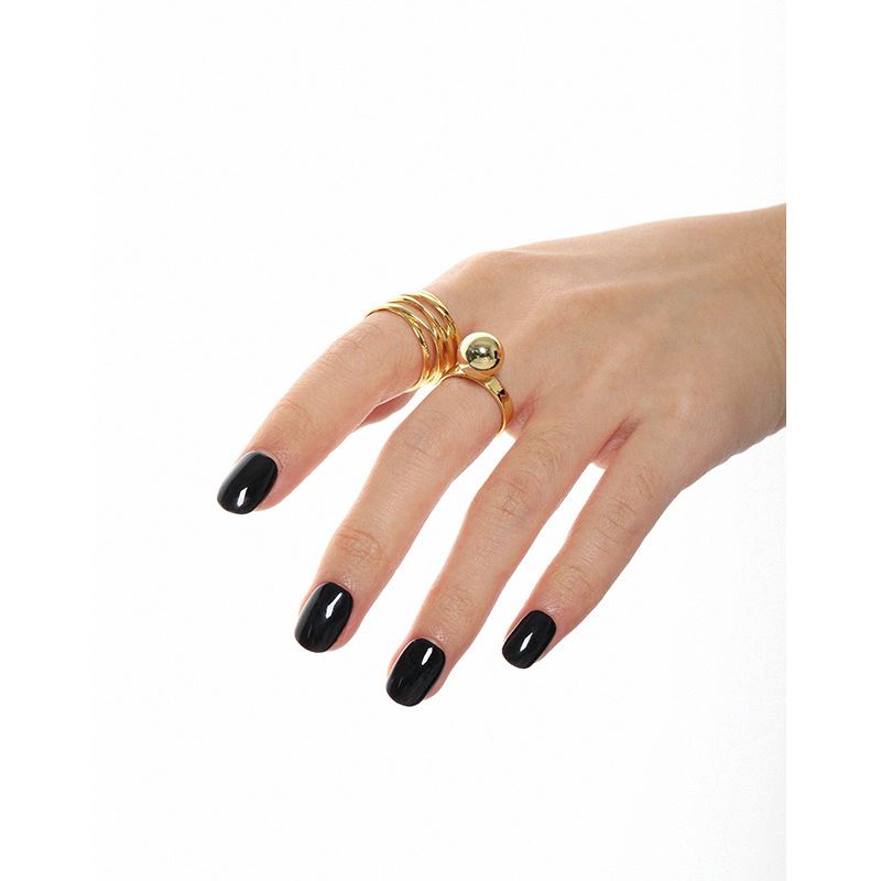 New Geometry Ball 925 Sterling Silver Adjustable Ring - KIAHMILLA