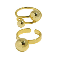 New Geometry Ball 925 Sterling Silver Adjustable Ring - KIAHMILLA