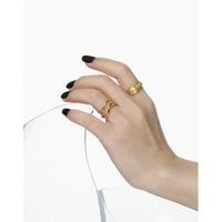 New Irregular River Wave 925 Sterling Silver Adjustable Ring - KIAHMILLA