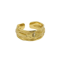 New Irregular River Wave 925 Sterling Silver Adjustable Ring - KIAHMILLA