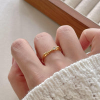 New Round Beads CZ Turntable 925 Sterling Silver Adjustable Ring - KIAHMILLA