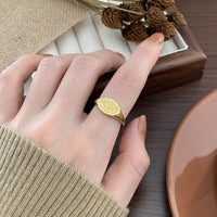 New Sun Moon Portrait 925 Sterling Silver Adjustable Signet Ring - KIAHMILLA