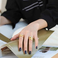 New Waterdrop Unique 925 Sterling Silver Adjustable Ring - KIAHMILLA