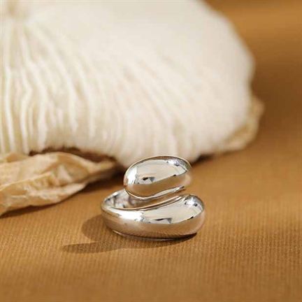 New Waterdrop Unique 925 Sterling Silver Adjustable Ring - KIAHMILLA