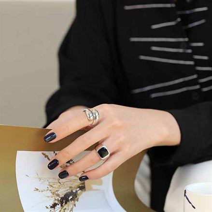 New Waterdrop Unique 925 Sterling Silver Adjustable Ring - KIAHMILLA