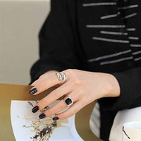 New Waterdrop Unique 925 Sterling Silver Adjustable Ring - KIAHMILLA