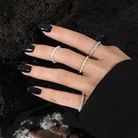 Office Bead Wave Twisted 925 Sterling Silver Adjustable Ring - KIAHMILLA