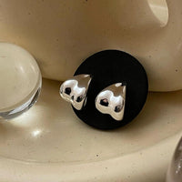 Office C Shape Wide 925 Sterling Silver Stud Earrings - KIAHMILLA