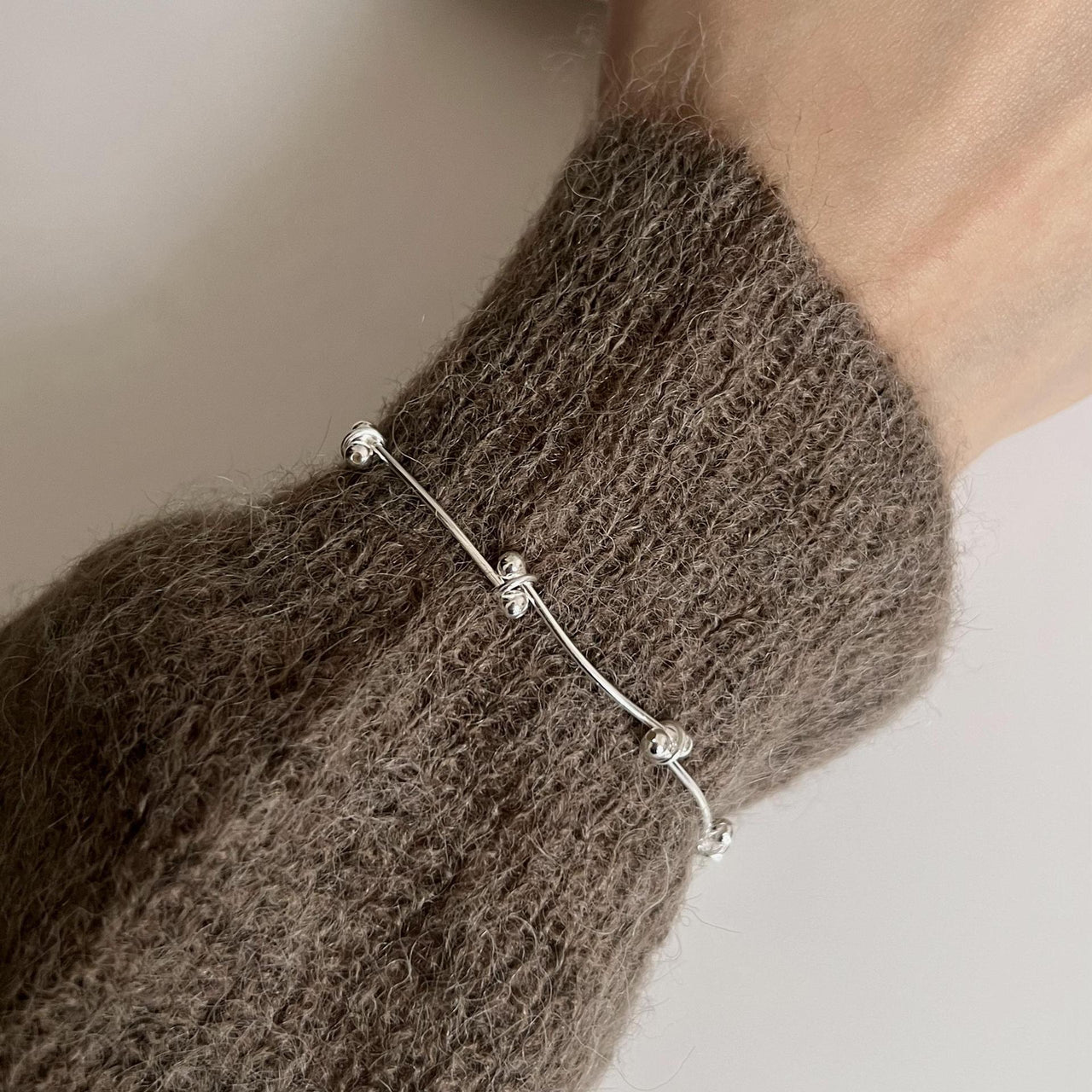 Office Irregular Beads 925 Sterling Silver Bracelet - KIAHMILLA